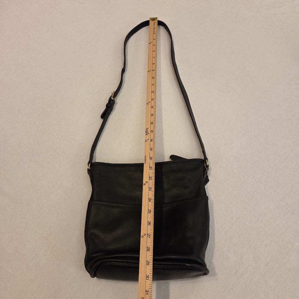 COACH Vintage 90's SoHo Bleeker Black Glove Tanned Leather Bucket/Shoulder Bag - Picture 11 of 14
